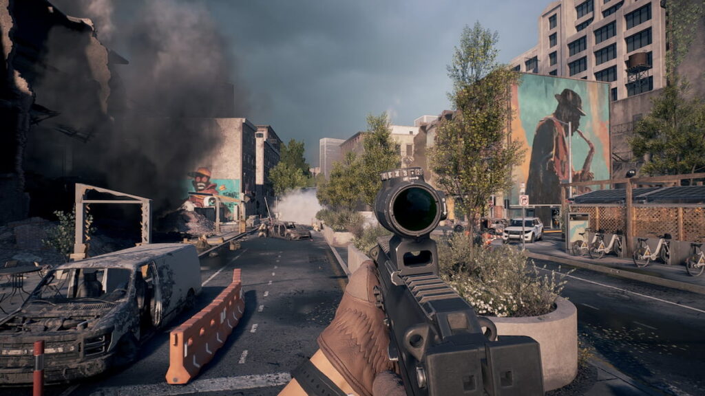 Destroyed street of New York in Battlefield 6