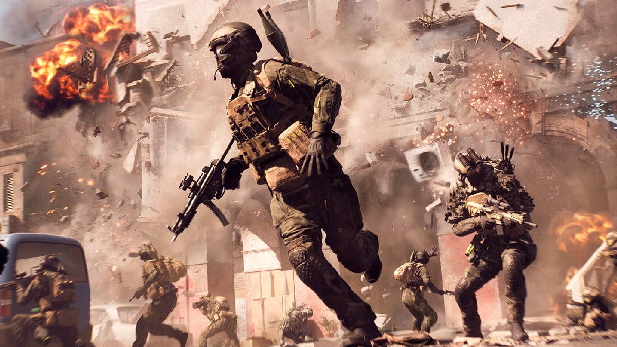 a player running with a gun in Battlefield 6