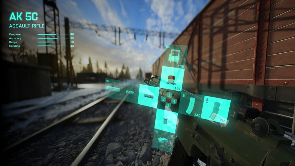 AK 5C attachment inspect screen in Battlefield 2042