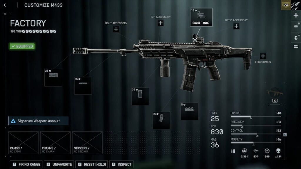 M433 attachments in Battlefield 6