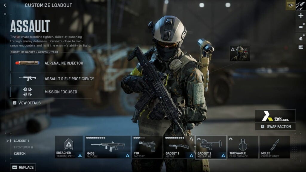 M433 class loadout in Battlefield 6