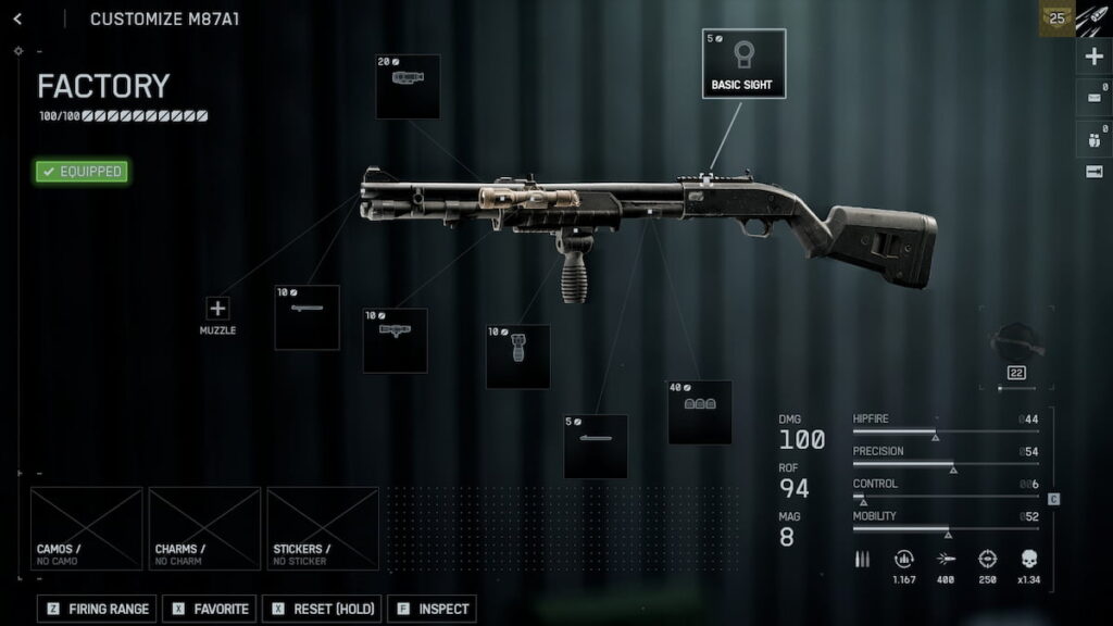 M87A1 shotgun attachments in Battlefield 6