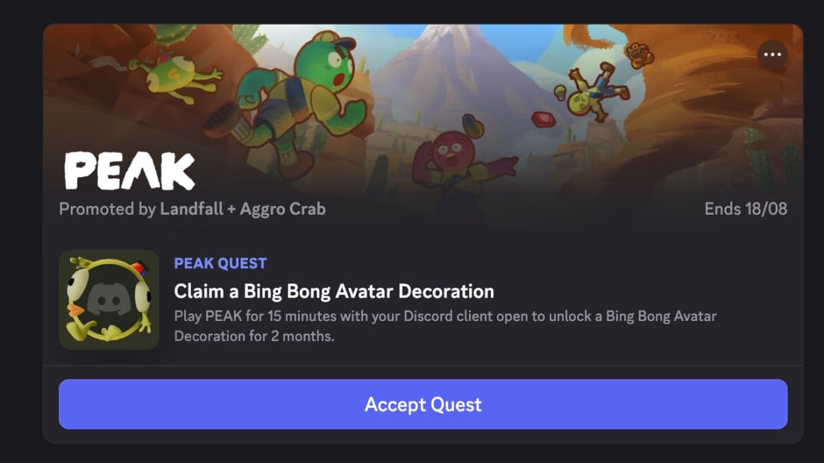 PEAK discord quest info