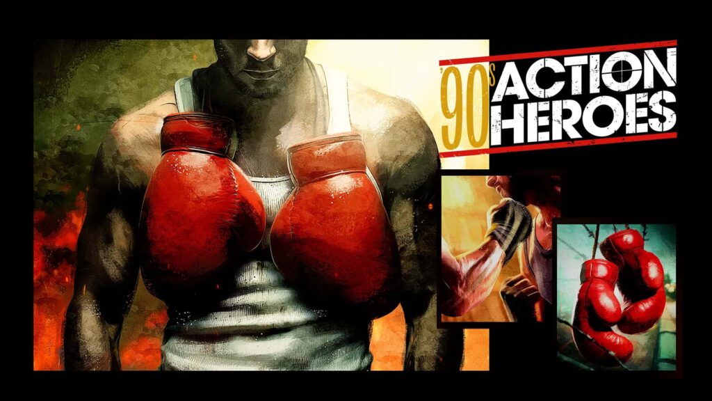 90s Action Heroes event key image in BO6 and Warzone, showing a fighter with boxing gloves hanging on his shoulders.