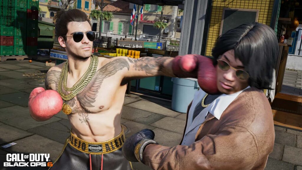 Operator with Boxing Gloves punching an enemy in Black Ops 6.