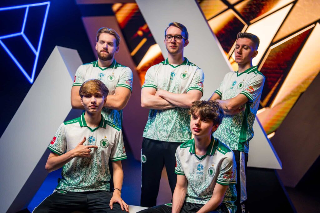 Team Falcons CS2 photo for the Esports World Cup 2025.