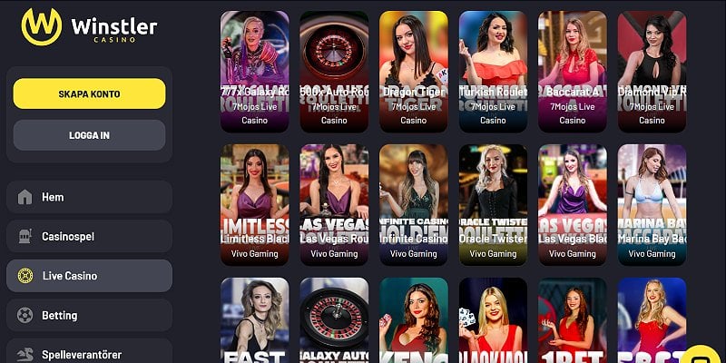 Winstler Casino SE - Live Casino