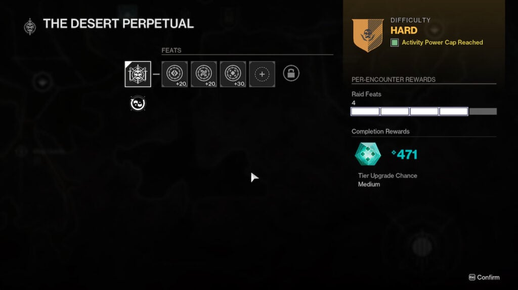 The Desert Perpetual feats in Destiny 2
