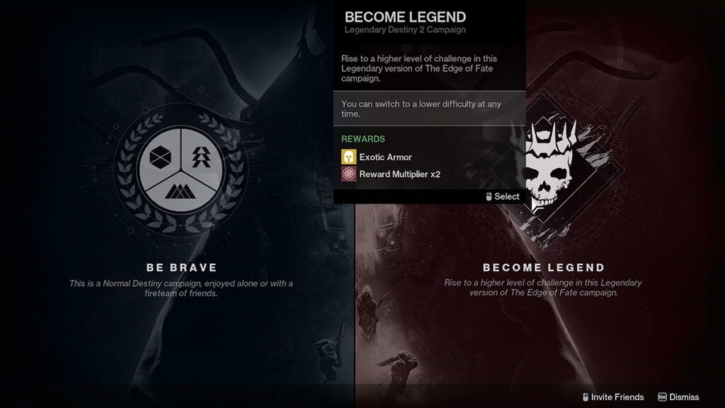 Legendary The Edge of Fate campaign in Destiny 2