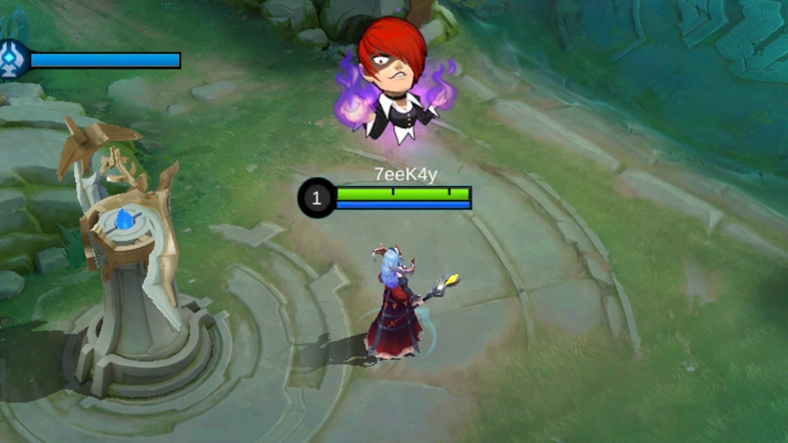 in-game screenshot of a character using an Emote in Mobile Legends: Bang Bang.