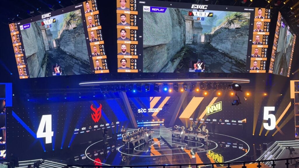 Ancient map at the opening game between NAVI and 3DMAX at Esports World Cup 2025