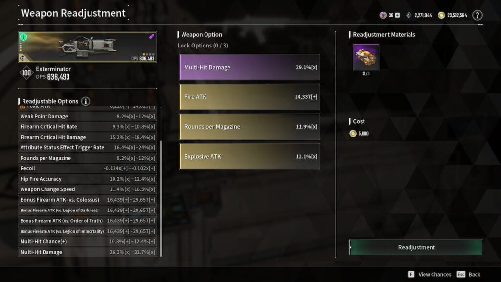 Exterminator stats in The First Descendant