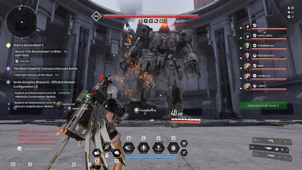 Wall Crasher fight in The First Descendant
