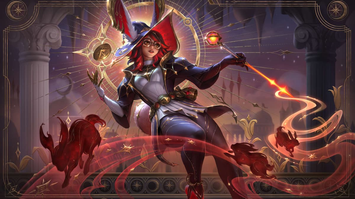 Picture showing the Arcana Aurora skin in League of Legends.