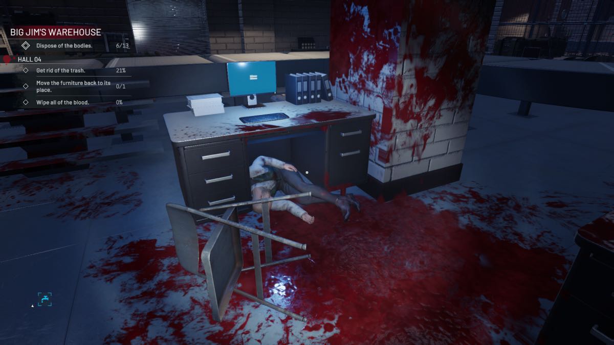body under desk
