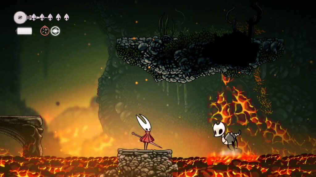 Picture showing lava to get dash ability in Hollow Knight Silksong.