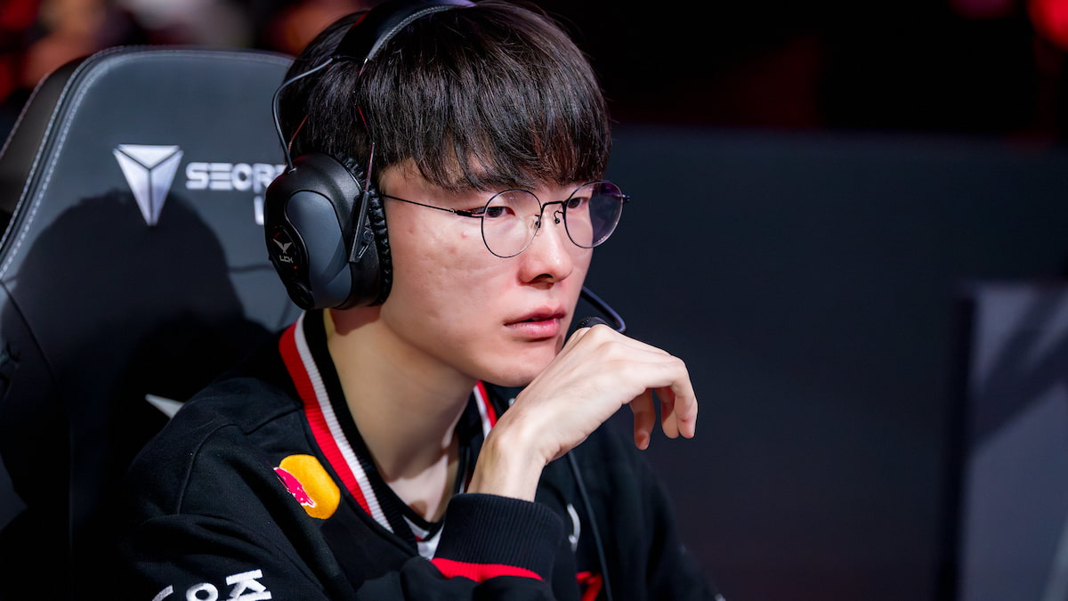 Picture showing Faker playing in the LCK 2025.