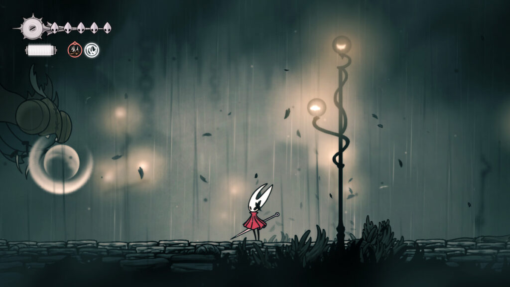 Picture showing Moorwing boss fight in Hollow Knight Silksong.
