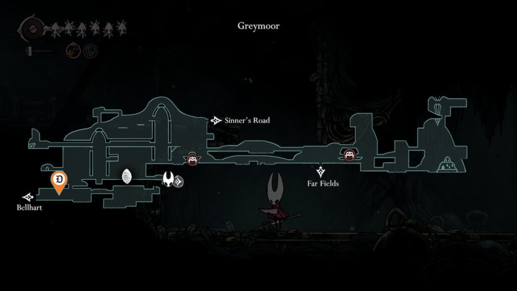 Picture showing the location for the Moorwing boss in Hollow Knight Silksong.
