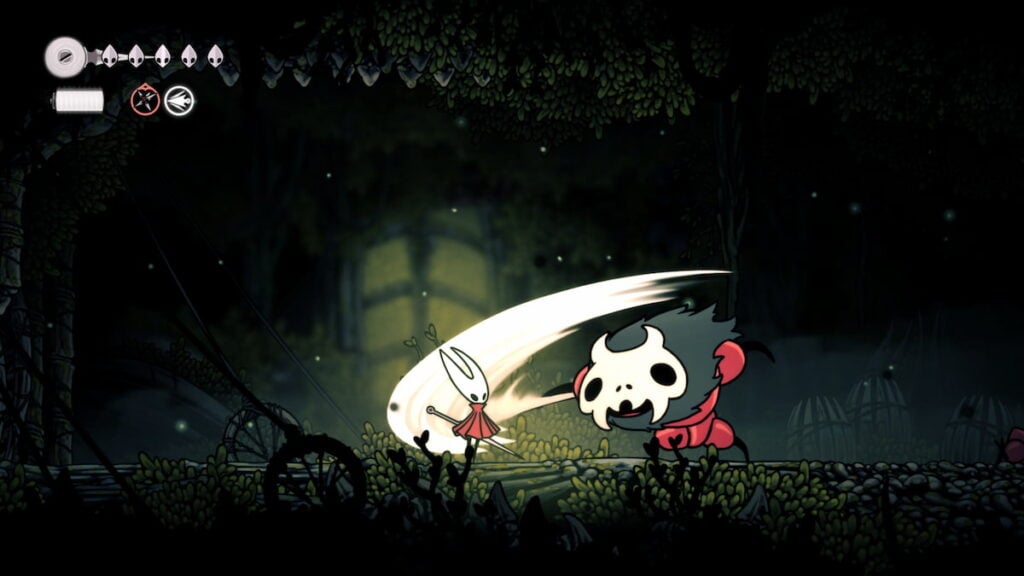 Picture showing an enemy hitting a player in Hollow Knight Silksong.