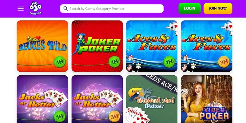 PlayOJO Casino UK - Poker