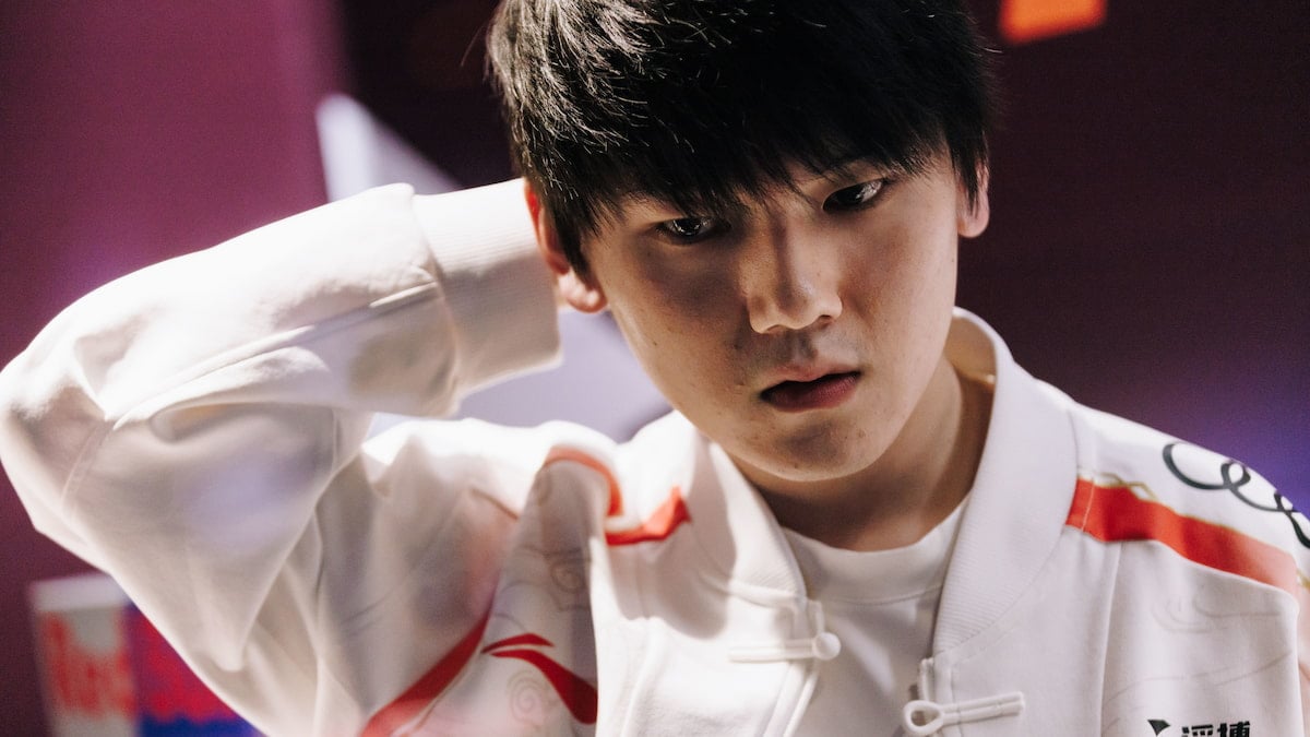 JackeyLove of Top Esports is seen back stage at First Stand Tournament 2025 Round Robin Stage on March 12, 2025 at LoL Park in Seoul, Korea.