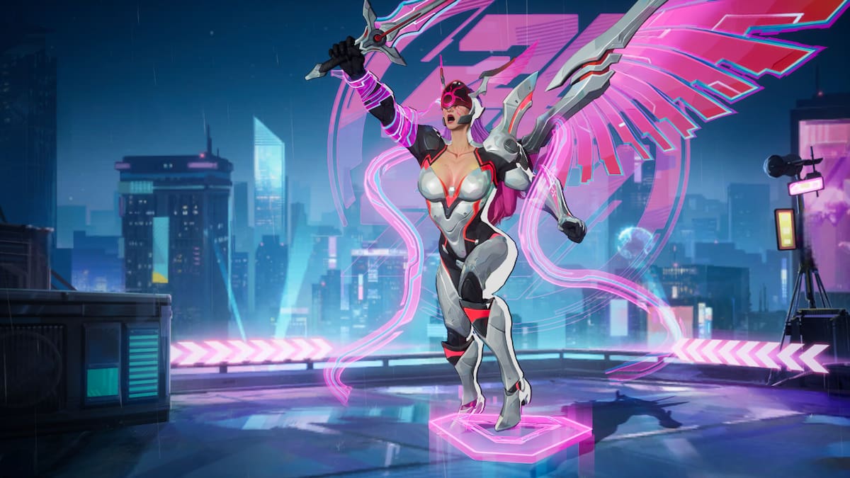 Picture showing the Angela's new skin in Marvel Rivals.