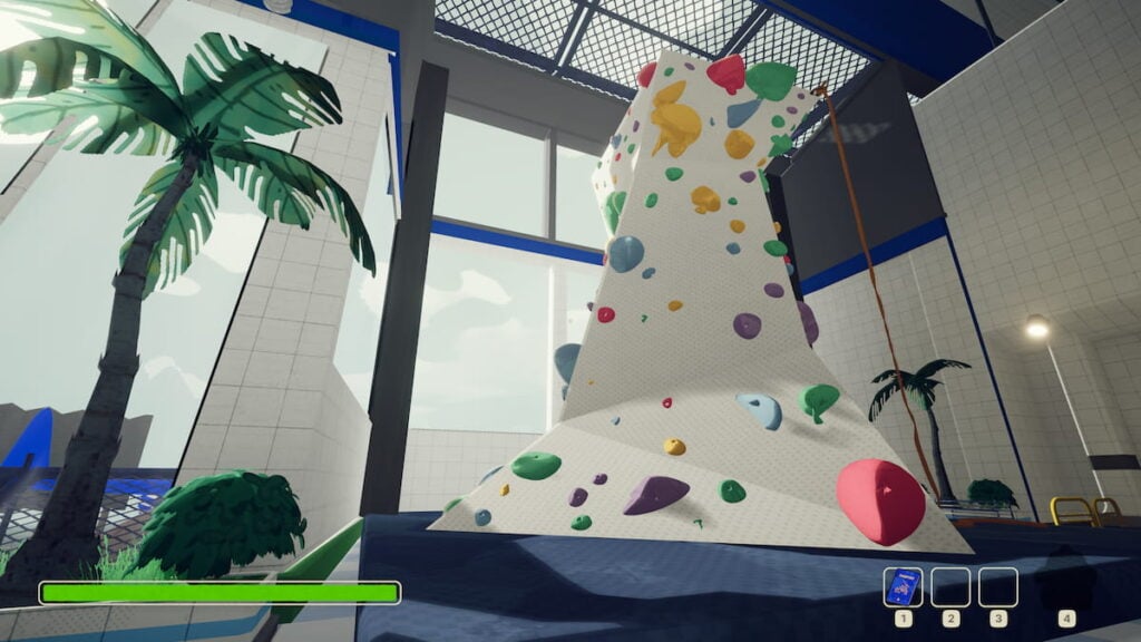 Picture showing Rock climbing location in PEAK's Airport.