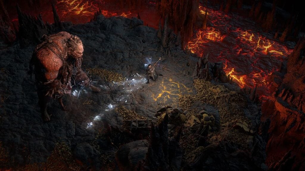 Picture showing the fire biome in Path of Exile 2.