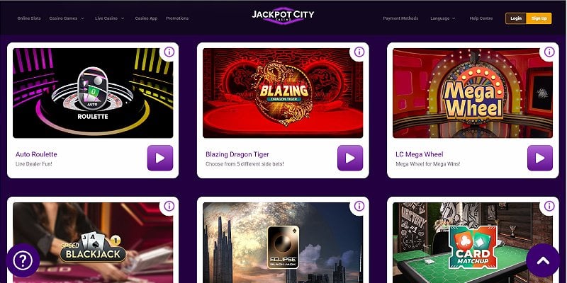 Jackpot City Casino CA - Live Casino