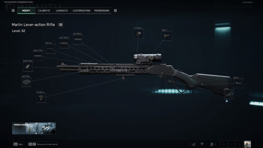 Marling Lever-action rifle attachments in Delta Force