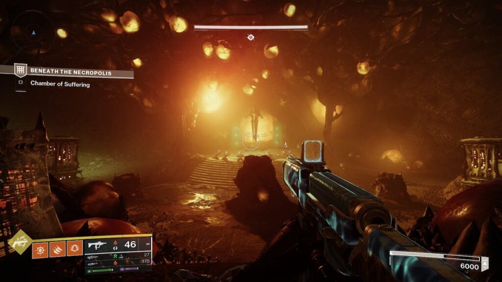 Chamber of Suffering room with the totem in Destiny 2
