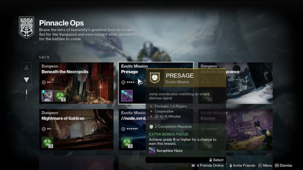 Seraphine Haze as a bonus drop in Destiny 2