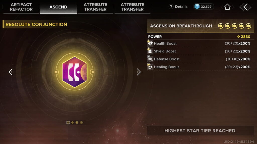 Artifact Ascension in Destiny: Rising