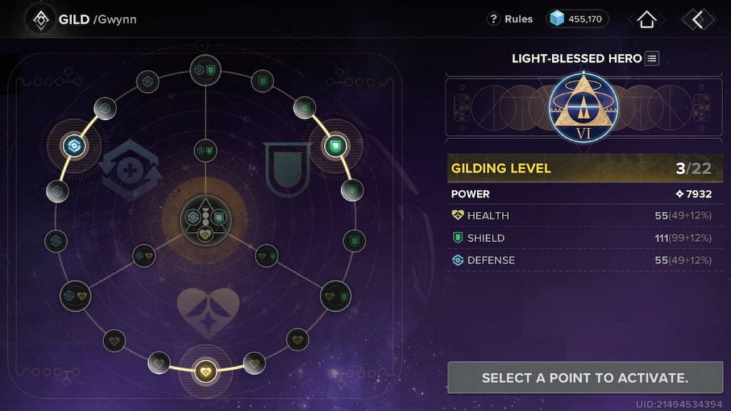 Artifact Gilding in Destiny Rising