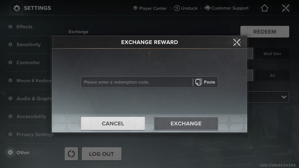 Destiny Rising code redeem