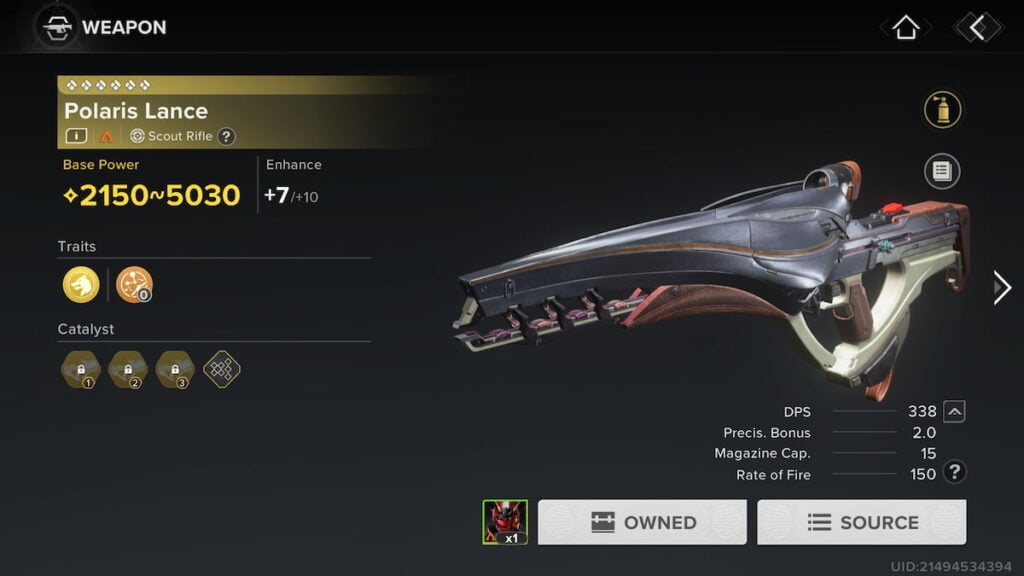 Polaris Lance scour in Destiny Rising