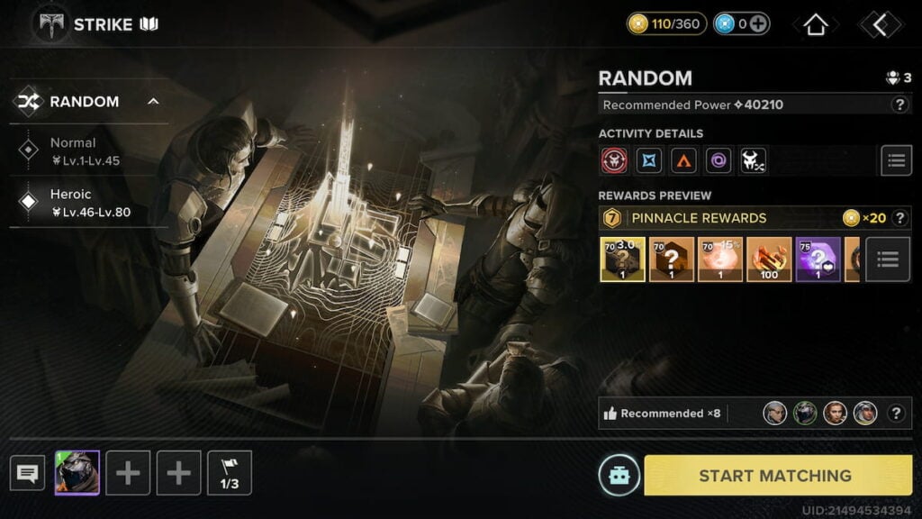 Strikes in Destiny: Rising