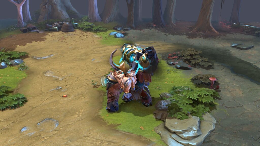 Screenshot of the Earthshaker arcana in Dota 2.