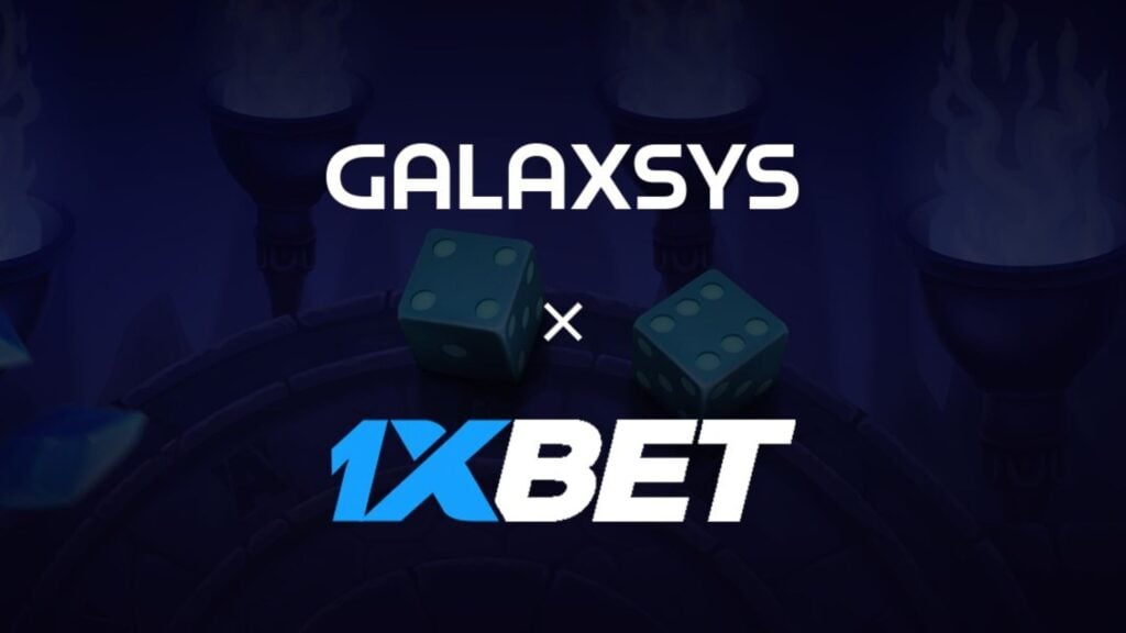 Imagen clave de colaboración Galaxsys y 1xbet