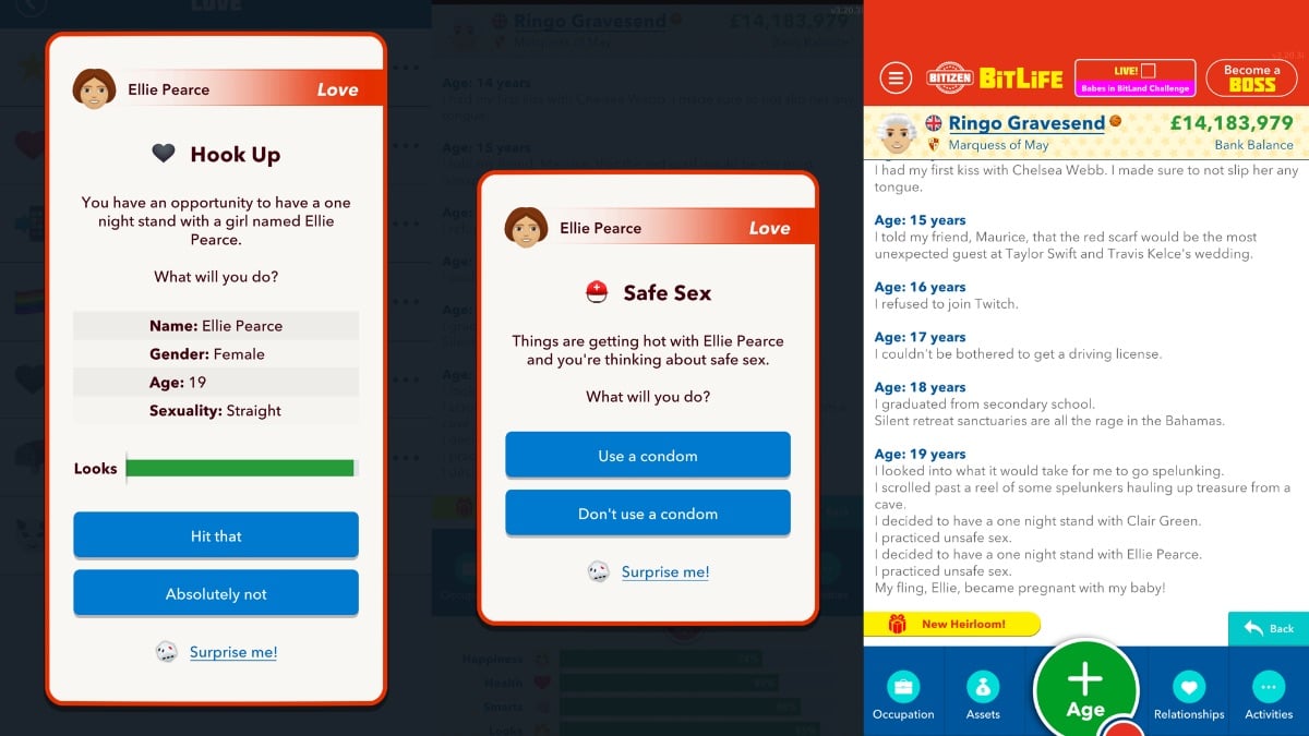 having a baby in bitlife