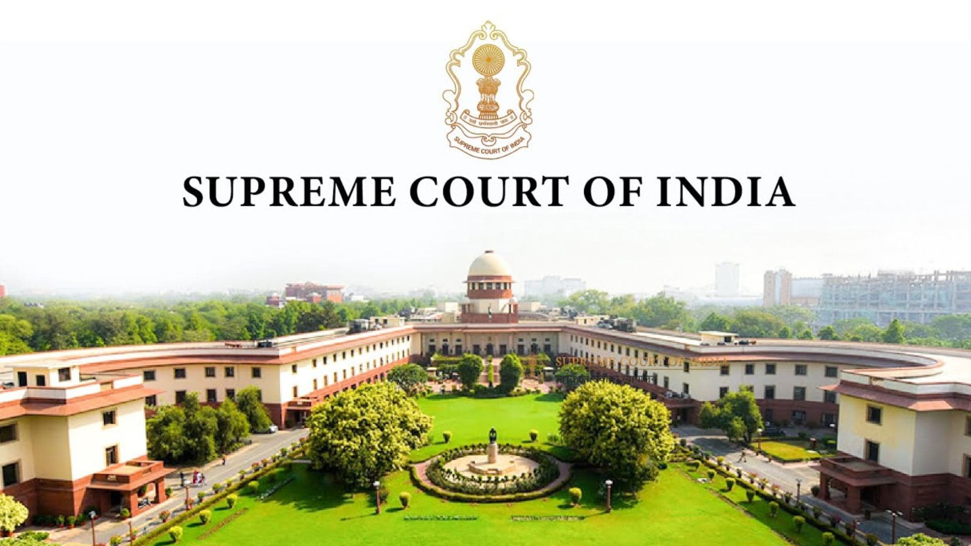Supreme Court of India building, logo, and name