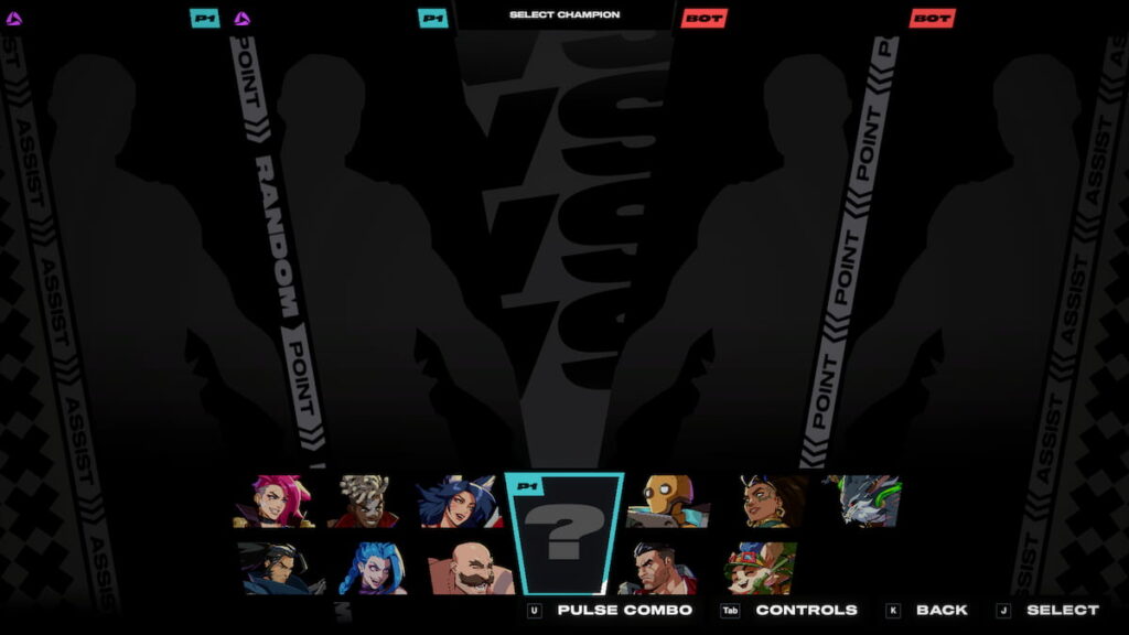 Champion select in 2XKO