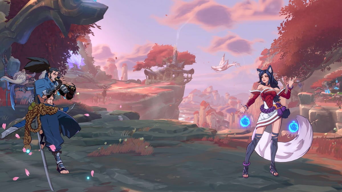 Yasuo and Ahri on the 2XKO arena