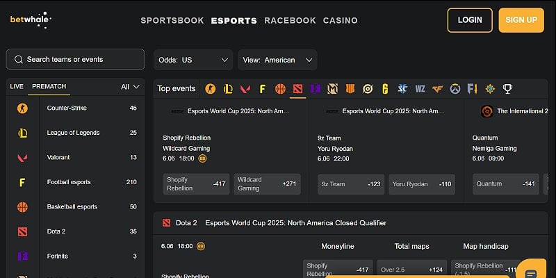 BetWhale Sports US - Dota 2
