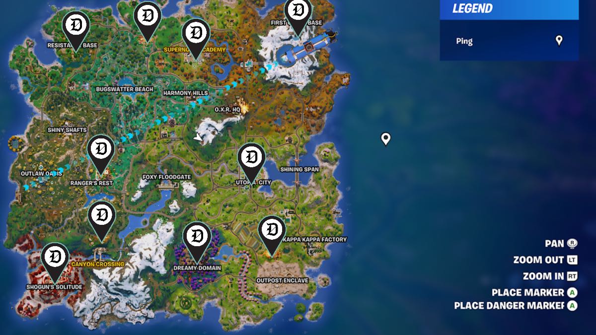 Captura de puntos de punto en Fortnite Capítulo 6 Temporada 4