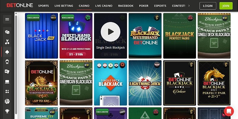 BetOnline Casino USA - Blackjack