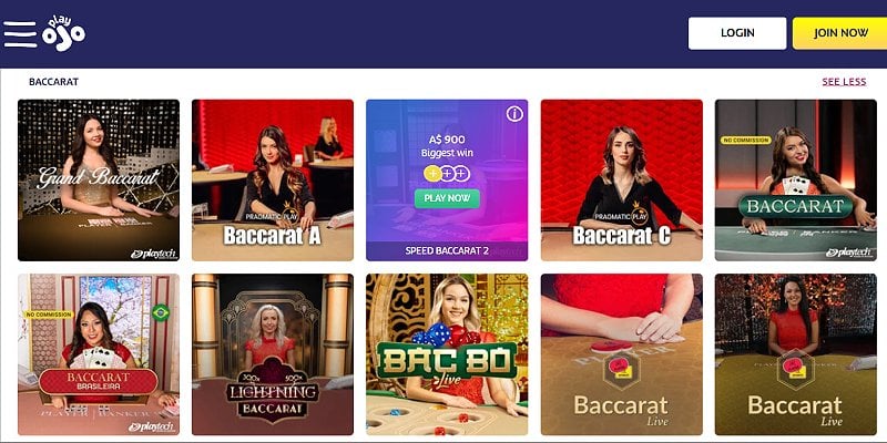 y Ojo Casino CA - Baccarat