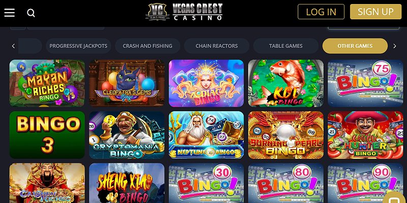 Vegas Crest Casino US - Bingo