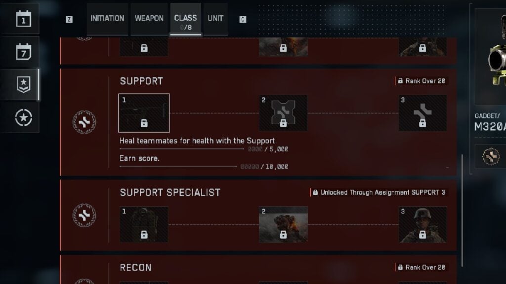 Support class challenges in Battlefield 6